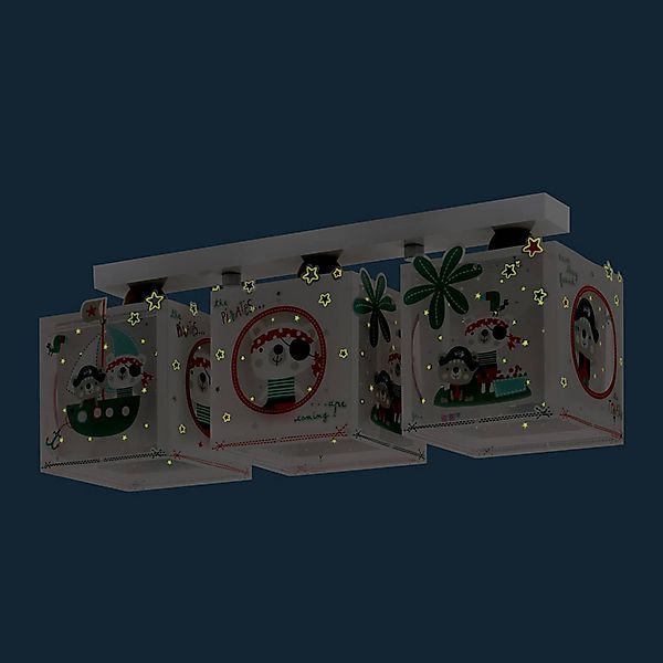 Dreiflammige Deckenlampe Pirates fürs Kinderzimmer günstig online kaufen