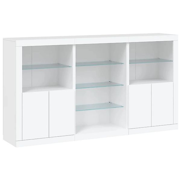 vidaXL Sideboard mit LED-Leuchten Weiß 181,5x37x100 cm 3209177 günstig online kaufen