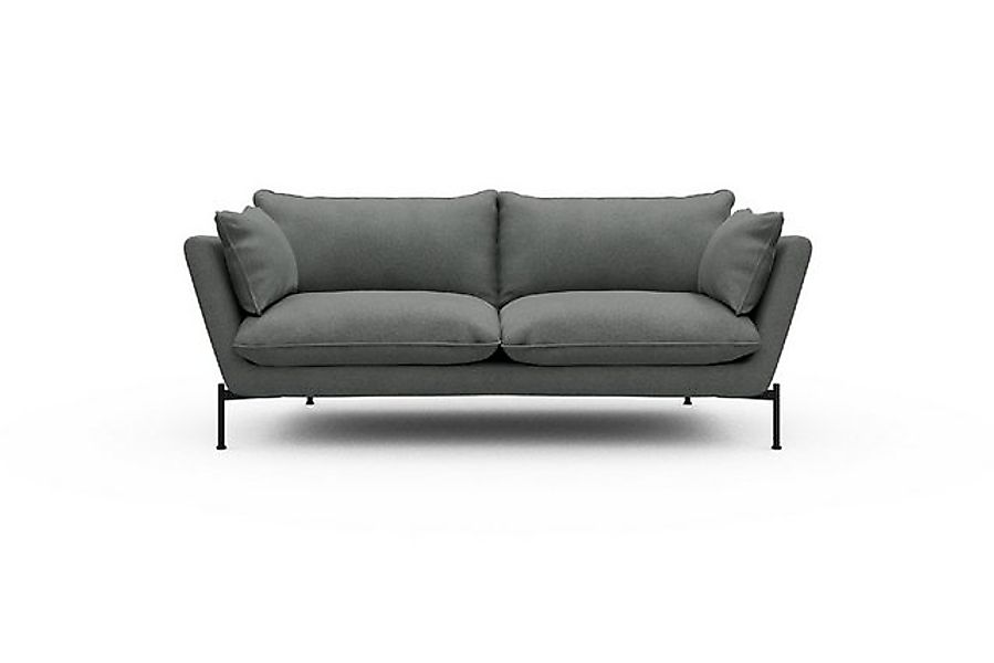 moebelfaktor Sofa Anton PREMIUM 2-Sitzer, schräg gestellte Armlehnen, hoher günstig online kaufen