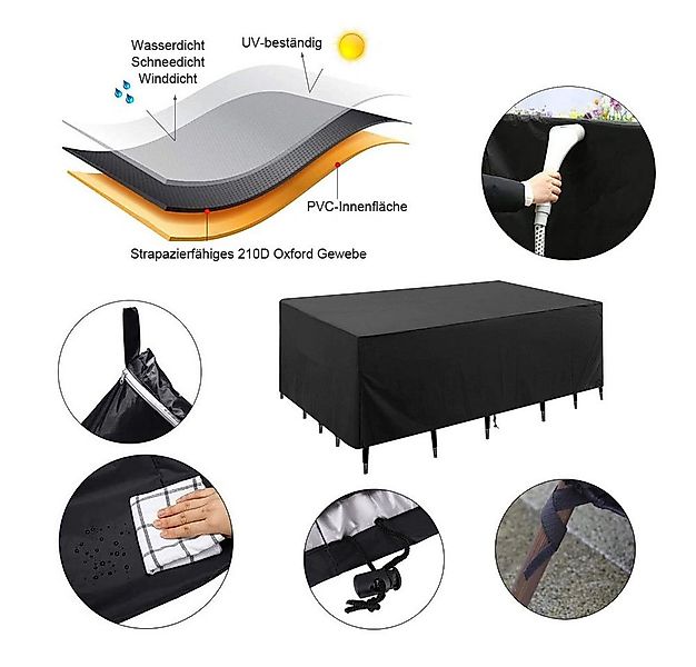 OSTWOLKE Gartenmöbel-Schutzhülle Gartentisch Abdeckung Schutzhülle Gartenmö günstig online kaufen