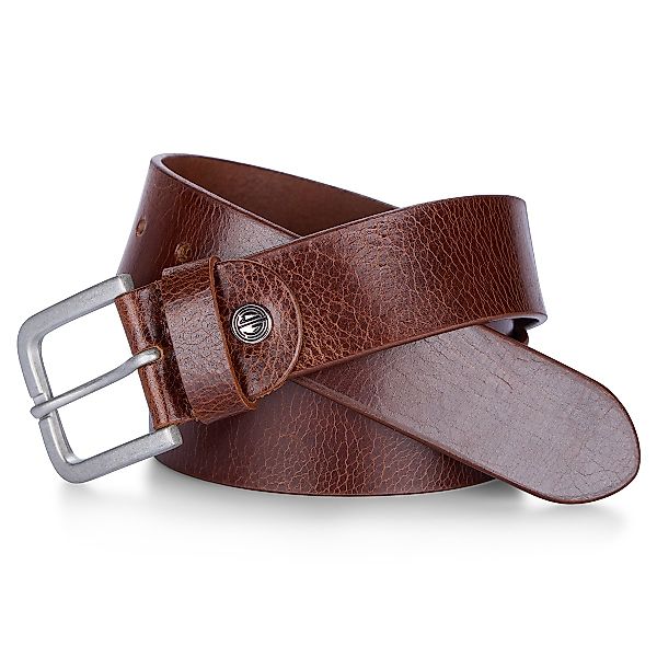 Lindenmann Ledergürtel mit Metallschnalle, Überlänge Farbe braun Größe: 170 günstig online kaufen