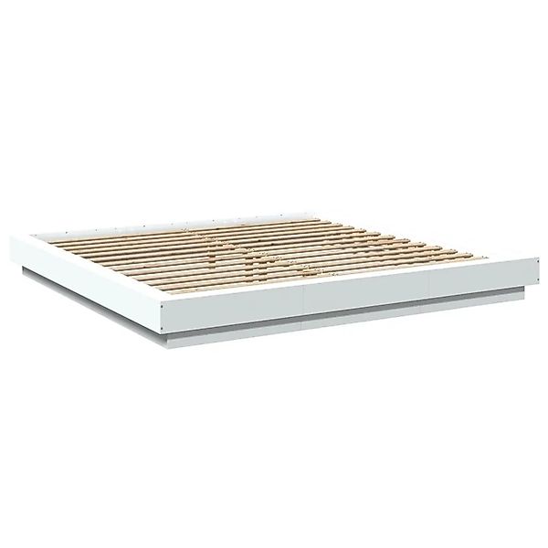 vidaXL Bettgestell mit LED Weiß 180x200 cm Holzwerkstoff 3281077 günstig online kaufen