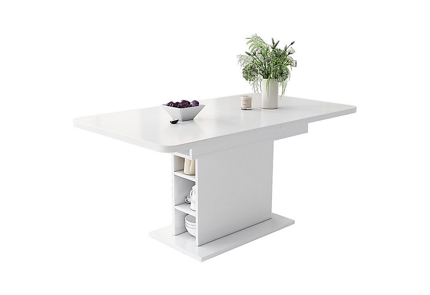 autolock Esstisch Erweiterbarer Esstisch mit Stauraum Küchentisch Länge 110 günstig online kaufen