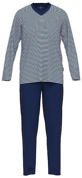 GÖTZBURG Schlafanzug Herren Pyjama mit V-Ausschnitt günstig online kaufen