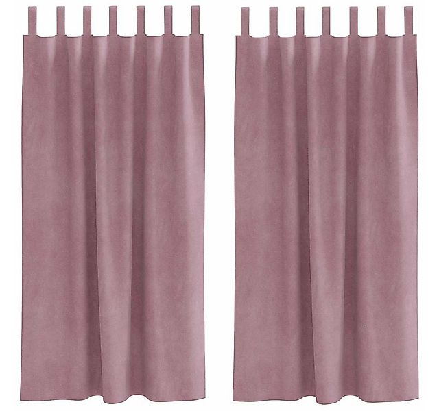 vidaXL Vorhang Verdunkelungsvorhänge 2 pcs Dunkelrosa 140 x 175 cm Samt (2 günstig online kaufen