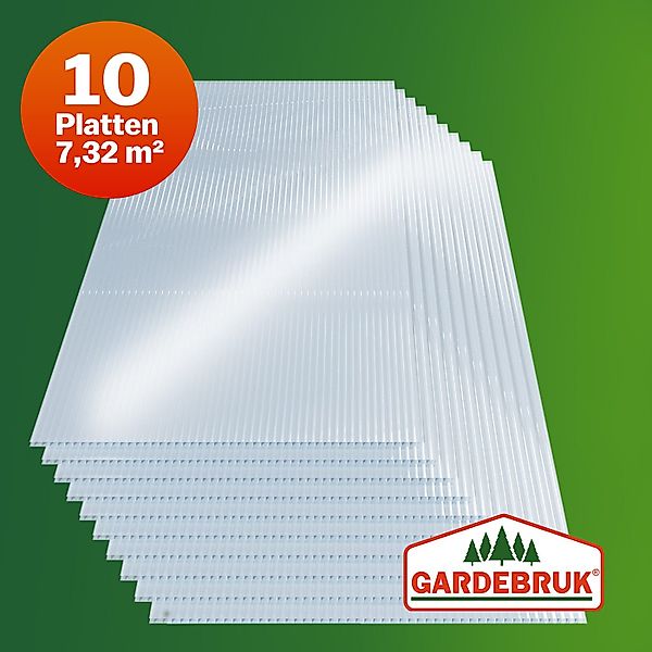 Gardebruk Hohlkammerplatte, 10x Doppelstegplatten 6mm Zuschneidbar günstig online kaufen