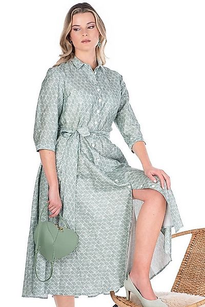 Hammerschmid Trachtenkleid Hemdblusenkleid - STEINSEE - grün gemustert günstig online kaufen