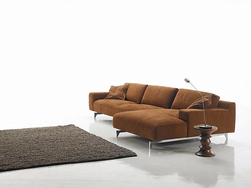 JVmoebel Ecksofa Ecksofa Braun Design Polsterung Couch Textil Wohnzimmer L günstig online kaufen