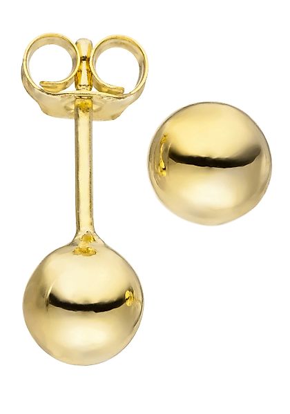 JOBO Paar Ohrstecker "Kugel-Ohrringe 6 mm", 925 Silber vergoldet günstig online kaufen