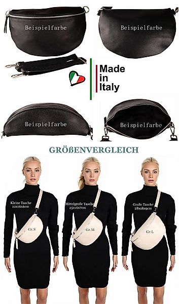 MIRROSI Bauchtasche Damen, Echtleder, Leder, Made in Italy, Umhängetasche, günstig online kaufen