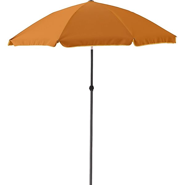 Balkonschirm Ø 200 cm Goldfarben mit Neigungsfunktion günstig online kaufen