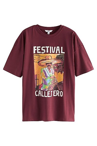 Next T-Shirt Oversized Fit T-Shirt mit Print, Fun Festival (1-tlg) günstig online kaufen