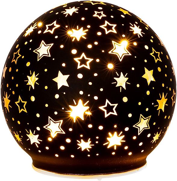 SIKORA Dekoobjekt DK30 LED Glas Nachtlicht Leuchtkugel Sternen Motiv mit Ti günstig online kaufen