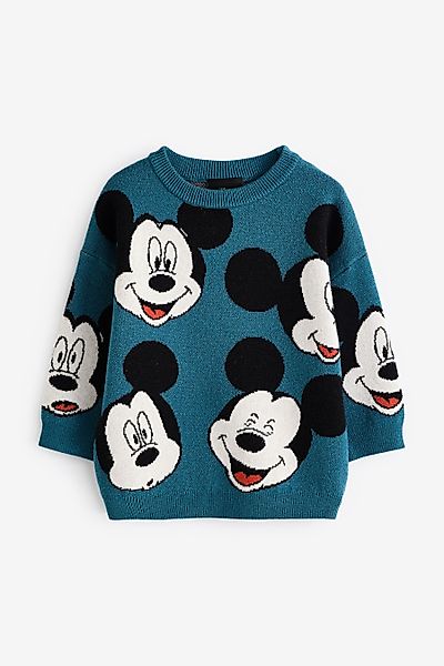 Next Rundhalspullover Gestrickter Rundhalspullover, Mickey Mouse günstig online kaufen