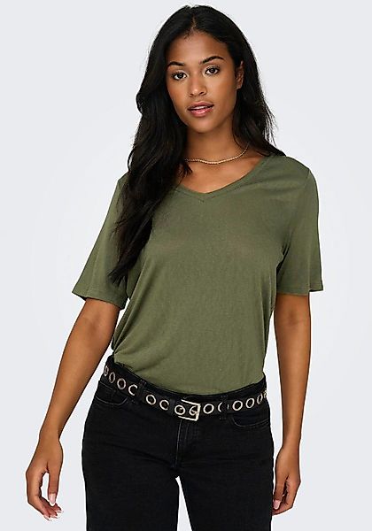 ONLY Kurzarmshirt ONLELISE S/S V-NECK TOP günstig online kaufen