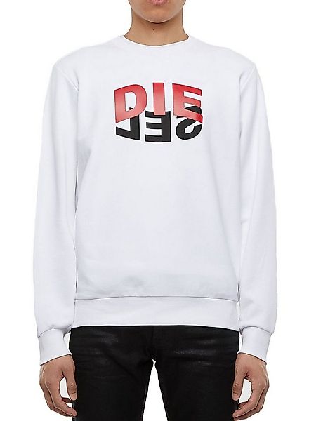 Diesel Sweatshirt Regular Fit Supersoft Pullover - S-GIRK-N80 Weiß günstig online kaufen