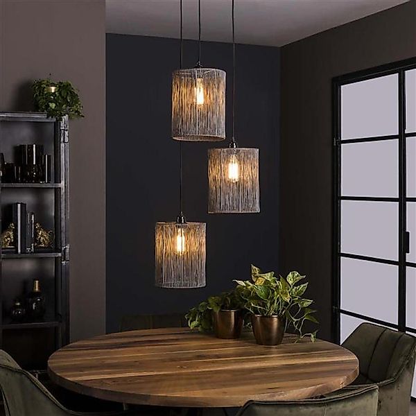 famlights Pendelleuchte Pendelleuchte Edgar in Silber günstig online kaufen