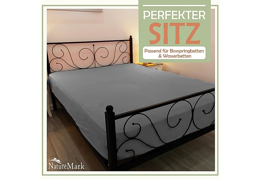 NatureMark Spannbettlaken Mikrofaser Spannbetttuch, Polyester, Gummizug: ru günstig online kaufen