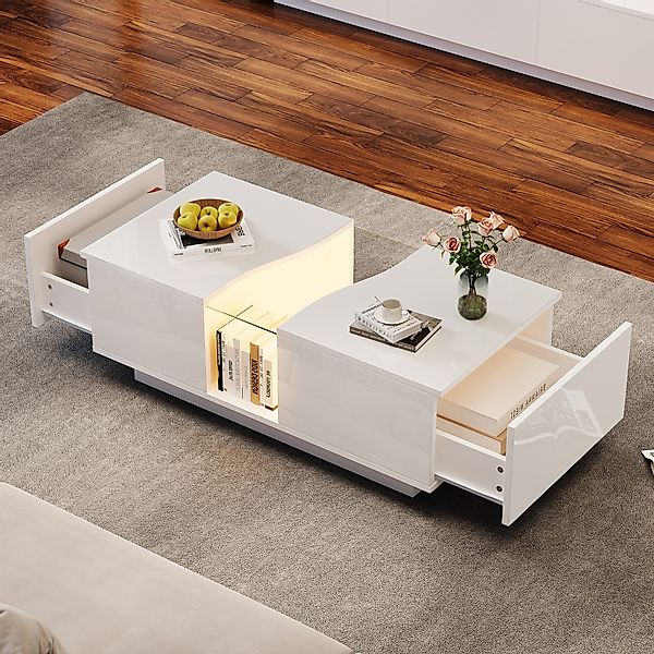 HAUSS SPOLE Couchtisch Hochglanz-Couchtisch mit 2 günstig online kaufen