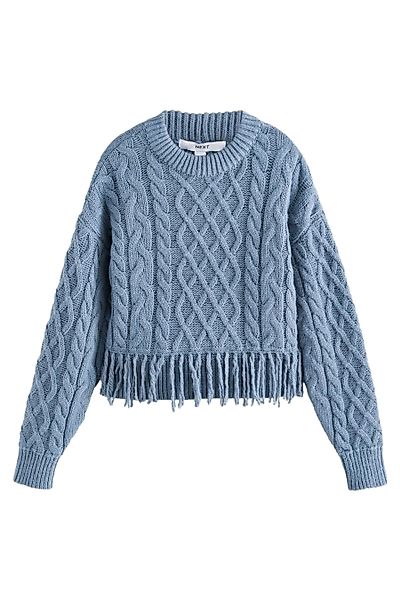 Next Rundhalspullover Rundhals-Pullover im Zopfstrick mit günstig online kaufen