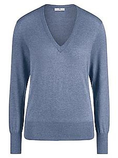 V-Pullover Peter Hahn blau günstig online kaufen