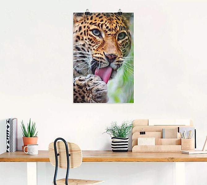 Artland Wandbild "Leopard", Wildtiere, (1 St.) günstig online kaufen