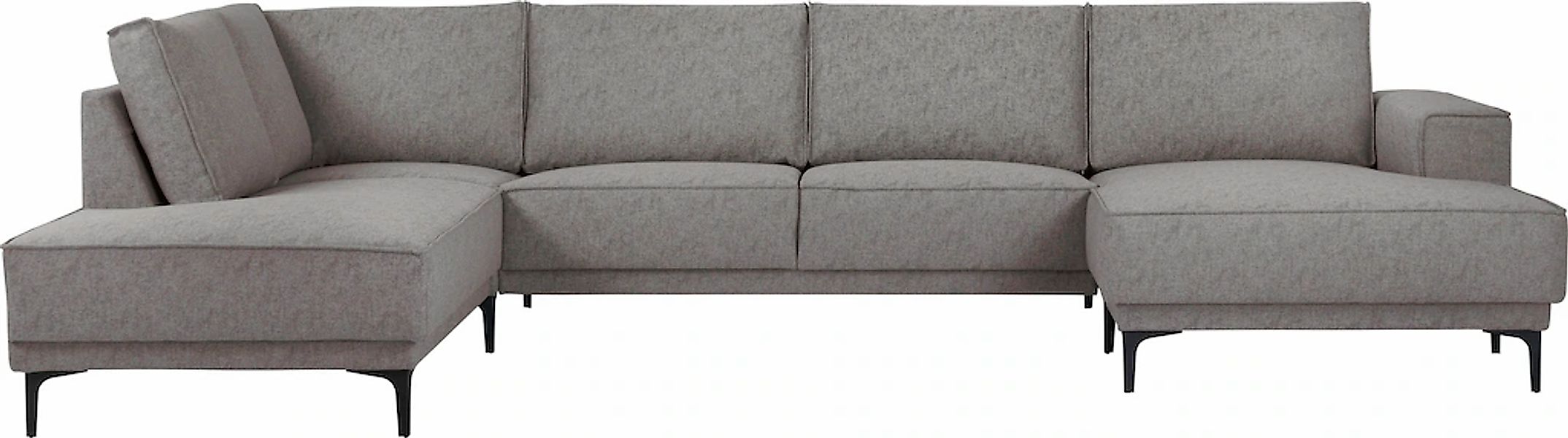 Places of Style Wohnlandschaft "XXL Sofa Oland, Struktur, Flachgewebe, Luxu günstig online kaufen