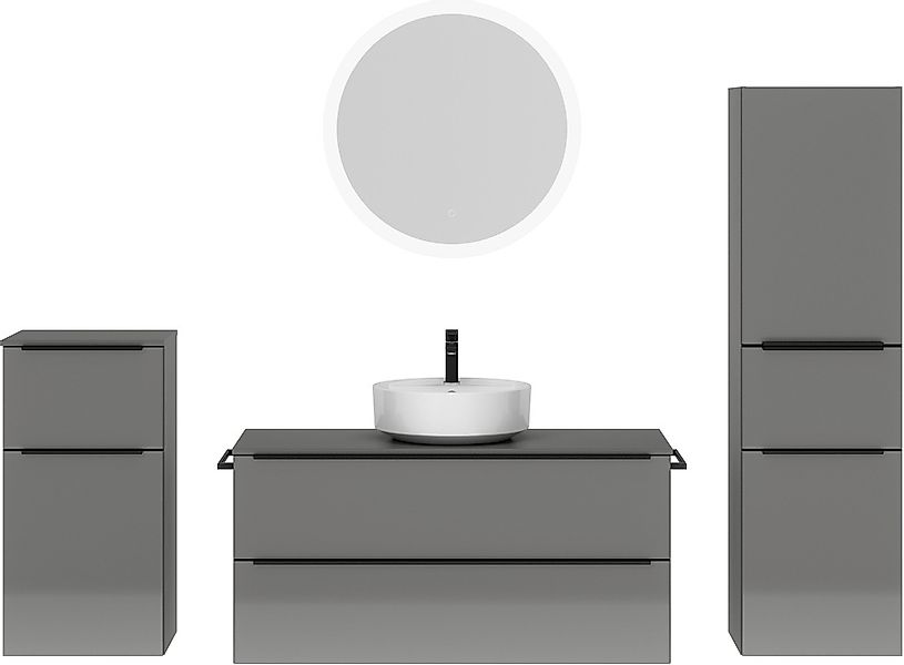 nobilia Badmöbel-Set "Alvene" vormontiert, mit Soft-Close, 4 Stk. tlg. günstig online kaufen