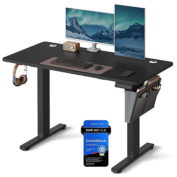 SONGMICS Schreibtisch Höhenverstellbarer elektrisch, 120/140/160/180 cm, günstig online kaufen