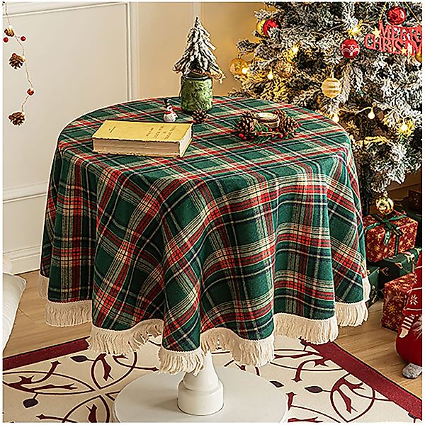 Qelus Tischdecke Tischdecke Weihnachten Karierte Tischdecke günstig online kaufen