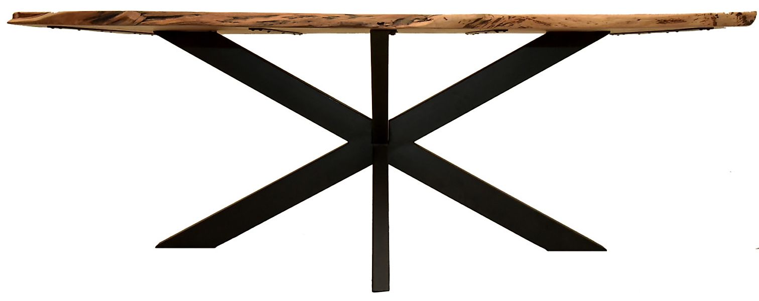 Baumkantentisch Catania Akazie Cross Gestell 160 x 90 cm günstig online kaufen
