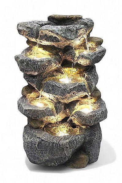 Arnusa Gartenbrunnen Zimmerbrunnen Wasserfall BK802 Gartendekoration Felsen günstig online kaufen