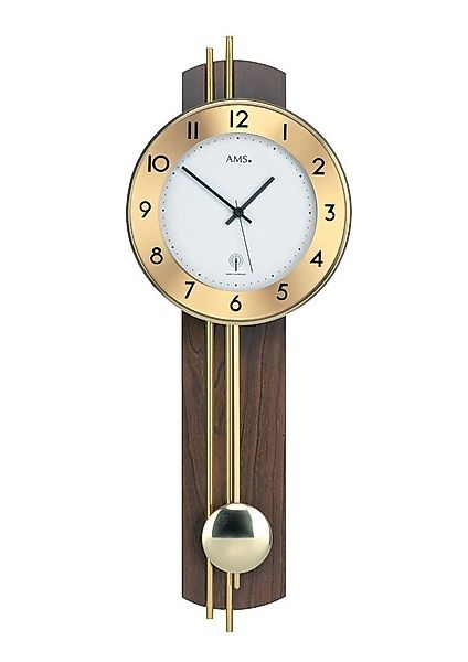 AMS Funk-Pendelwanduhr F5266/1 (Quarzuhr,Holzgehäuse,Esszimmer,Wohnzimmer) günstig online kaufen