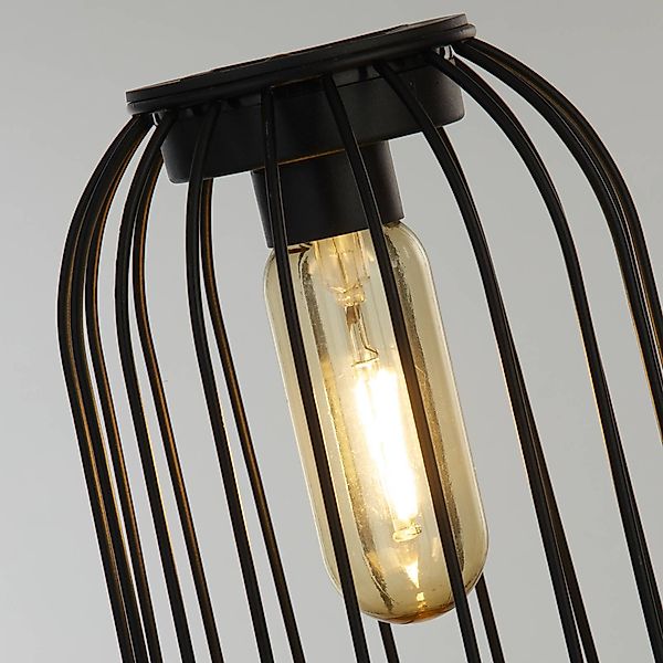 Solar-LED-Terrassenleuchte Tahoa, 35cm, grau, Rattan, IP44 günstig online kaufen