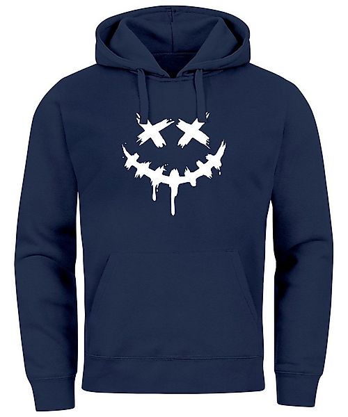 Neverless Hoodie Hoodie Herren Bedruckt Techwear Fashion Streetstyle Smilin günstig online kaufen