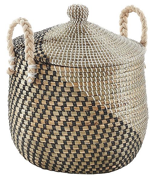 Kobolo Aufbewahrungskorb Schlangenkorb Korb ZYRA aus Seegras - 38x44 cm (St günstig online kaufen