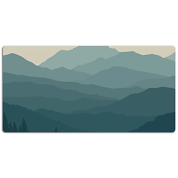 Tulup Schreibtischunterlage Wald Desk Pad 90x45 cm Grün Schreibtisch Schutz günstig online kaufen