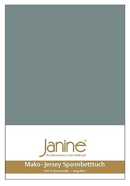 Janine Janine Spanbetttuch Mako-Feinjersey 5007 mineralgrün (650) Größe:  6 günstig online kaufen