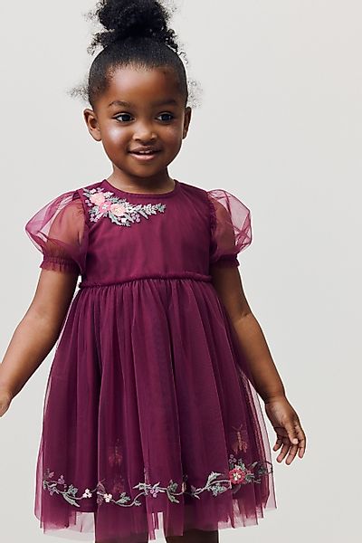 Next Partykleid Besticktes Kleid aus Netzstoff günstig online kaufen