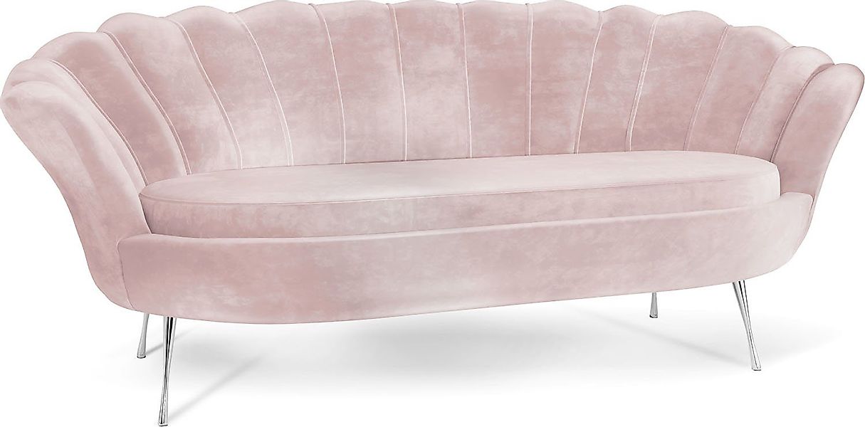 WFL GROUP Sofa Muschel, Samt 3-Sitzer günstig online kaufen