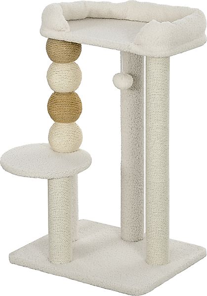 PawHut Katzenbaum mit Obere Bett, Plattform und Spielball, Kratzbaum für Ka günstig online kaufen