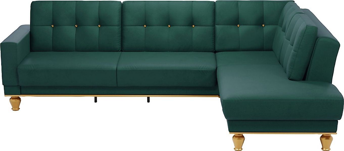 sit&more Ecksofa »Orient 5 L-Form« mit Strass-Stein, wahlweise mit Bettfunk günstig online kaufen