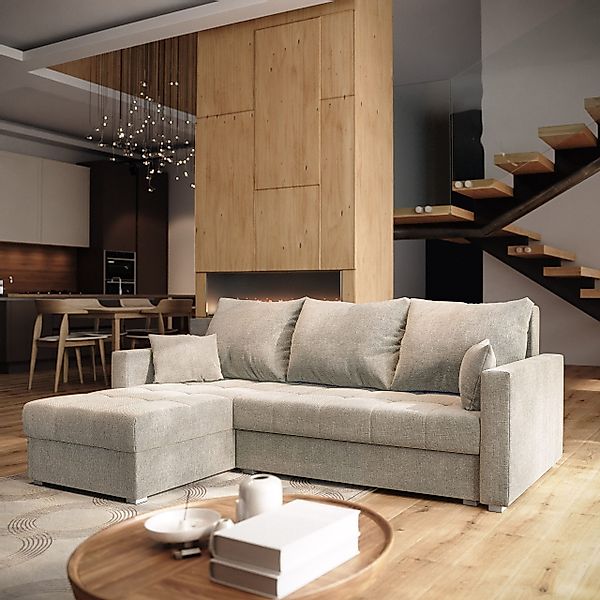 Masseno Ecksofa NIDA mit Schlaffunktion L-Form, günstig online kaufen