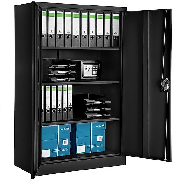 tectake Aktenschrank (Komplettset, 1-St., inkl. Schlüssel) aus pulverbeschi günstig online kaufen