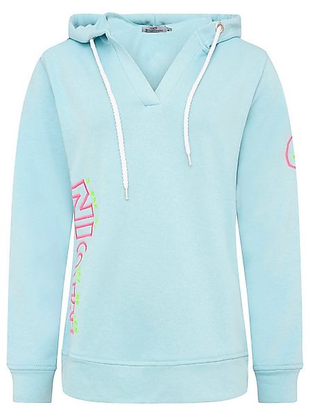 Zwillingsherz Hoodie "Moin Koordinaten" V-Ausschnitt, mit MOIN und Anker St günstig online kaufen