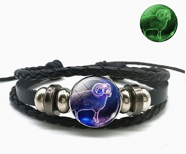 Stelby Armband mit Gravur Sternzeichen Widder mit 3D Gravur im Glas (Weihna günstig online kaufen