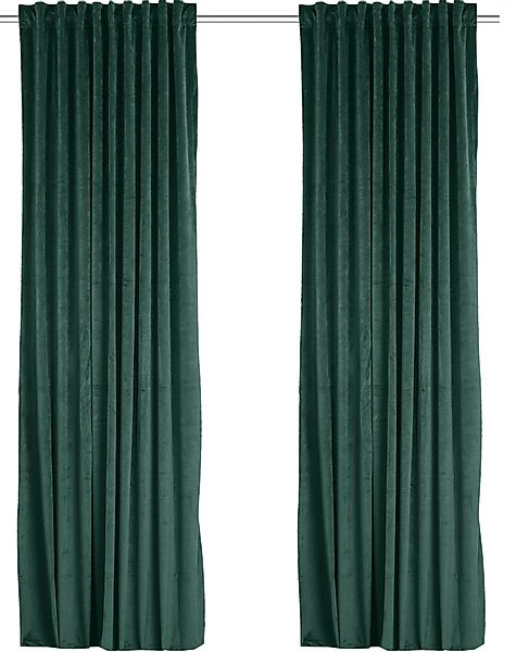 my home Vorhang "Velvet uni" Multifunktionsband 2 Stk. tlg. Samt, 2-er Set, günstig online kaufen