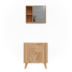 Vicco Badmöbel-Set Lucie, Bambus, 2 Teile, günstig online kaufen