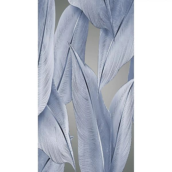 Erismann Digitaltapete Zooom Summer Leaves 270 cm x 150 cm Blau günstig online kaufen