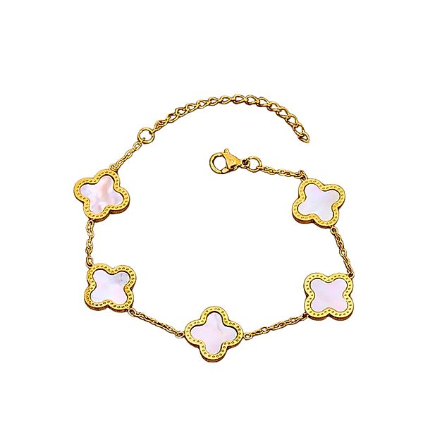 GOLDKLEIN Goldarmband Edelstahl vergoldet Blume verschiedene günstig online kaufen